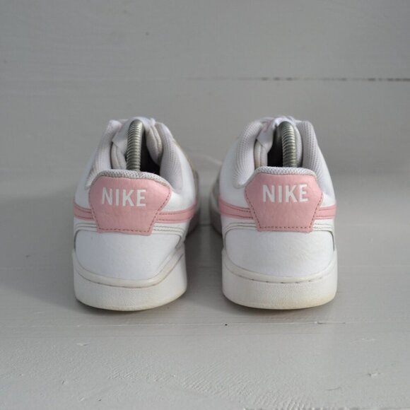 Nike Pink White Sneakers Women's 9 Court Vision Low Top Shoes CD5434-110 - Picture 5 of 10